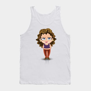 beautiful girl cartoon character for young kids Tank Top